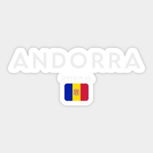 Andorra flag, andorran flag Sticker